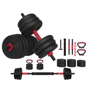 SmartBell Gym, 60 lbs. 4-in-1 Adjustable Interchangeable Dumbbell, Barbell, and Kettlebell Weight Set, Black