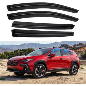 Crosstrek Rain Guard - Window Visors for Subaru Crosstrek & Impreza 2024 2025 2026, Out-Channel Side Window Rain Guards for Impreza, 4PCS, Black, Car Accessories