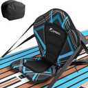 UPWELL Universal Kayak Seat with Storage Bag & 4 Adjustable Strap, Paddle Board Seat with Memory Foam Padded and Backrest for Kayak, Canoe, Sup