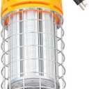 150W LED Temporary Work Light, 19500LM 5000K Daylight Hanging Construction Lights, 100-277VAC, IP67 Waterproof Portable Linkable Job Site Lighting with Hook for Workshop Area Lighting