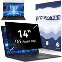 Laptop Privacy Screen 14 Inch Compatible With Lenovo Hp Dell Acer Asus Thinkpad Envy Xps, 16:9 Aspect Removable Anti Glare Blue Light Filter Protector, 14inch Computer Monitor Privacy Shield