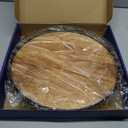 12" Lazy Susan Oak Wood Turntable Organizer for Cabinet, Farmhouse Round Wooden Lazy Susan Organization and Storage for Dining Table, Pantry, Kitchen, Bathroom, Countertop, Cupboard, Home Decor