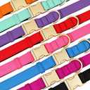 Didog Soft Padded Dog Collars for Medium Dogs, Colorful and Durable Dog Collar with Quick Release Buckle, Light and Breathable for Daily Walking, Rose Purple, M (M: Neck Adjustable 13-20")