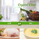 Aoriher 100 Pack Clear Plastic Salad Bowl with Lid Disposable 16.9oz Clear Plastic Bowls Serving Container for Soup Fruit Lunch Meal Wedding Travel Meal