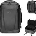 ECOHUB Travel Backpack 18x14x8 Spirit Airlines Personal Item Bag Carry On Backpack 13 Pockets Large Work Casual Daypack for men Airline Approved Waterproof Gym Backpack with Charging Port, Light Grey (18 inch underseat)