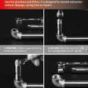 6-Piece Pipe Extractor Set, Heavy Duty Broken Pipe Nipple Extractor for Removing Damaged Threaded Fittings & Stripped Pipes, 1/8" to 1" (Fits 1/2", 3/4" Water Pipes), with Durable Storage Case