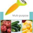 Corn Zipper, 2PCS Corn Stripper Knife Peeler, Thresher Corn Cutter from the Cob, Premium 420 Stainless Steel with Non Slip PP+TPR Handle