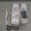 AT&T 210 Basic Trimline Corded Phone, No AC Power Required, WallMountable, White