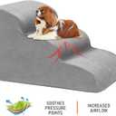 Dog Stairs for Small Dogs, 3 Tiers High Density Foam Dog Ramp, Extra Wide Non-Slip Pet Steps for High Beds Or Couch, Soft Foam Doggie Ladder for Dogs Injured, Older Pets, Small Cats