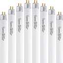 8 Pack 12 Inch F8T5/DL Fluorescent Light Bulb, 6500K Daylight, T5 8 Watts Fluorescent Replacement Bulb for Counter and Cabinet Fixture, G5 Base