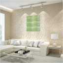 Q QIHANG Modern Minimalist Embossed 3D Rose Flower Non-Woven for Living Room Bedroom Wallpaper Cream Color Non-Self Adhesive Wallpaper 0.53m x 10m=5.3