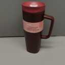 Owala SmoothSip Slider Stainless Steel Insulated Travel Mug with handle, 100% Leak Proof, For Hot and Cold Drinks, Travel Friendly with Sliding Lock Lid, 24 oz, BPA Free, Leak Proof, Black Cherry