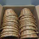 Barydat Small Wicker Basket with Handle Flower Girl Baskets Oval Willow Woven Braided Gift Basket for Weddings Picnic Baby Shower Home Garden Decor(12 Pcs,Khaki,9" x 7" x 4")