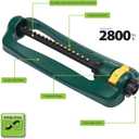 Melnor 65148AMZ TurboTek Oscillating Sprinkler, 2,800 sq. ft., Quick Connect Bundle, 16 Precision Nozzle, Green, Yellow