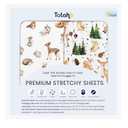 TotAha Crib Sheets for Boys Girls, Premium Soft Crib Mattress Fitted Sheet, Super Stretchy Jersey Knit Baby Sheets, Silky Comfort Baby Bed Sheets 28x52x9 Extra Deep Pocket, 2 Pack (Forest Animals)