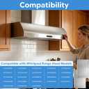 2PCS Range Hood Filters 11-1/2"X 17-1/4" Compatible with Whirlpool Range Hoods Replace#: W11177751 W10419114 W10834041 W11176974 4547137 AP6285612 PS12348521 EAP12348521