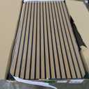 Acoustic Wood Wall Panels 4 Pack 47.6" x 23.6", Sound Proof Wooden Paneling for Walls, 3D Fluted Panel for Interior Wall Decor, Living Room, Bedroom - Teak (Cover Approx.31 sq.ft)