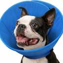 Adjustable Dog Cones, Soft Cone for Dogs to Stop Licking, Dog Cone Collar Alternative for Small Dogs, Pet Recovery Collar After Surgery with Quick Release Buckle, Blue S