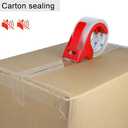 BOMEI PACK Heavy Duty Clear Packing Tape,refillable Dispenser,Noiseless Packaging Tape 1.88 Inches x 55 Yards,Industrial Grade Boxes Shipping Tape for Moving,Mailing and Storages 1 Piece Only Red