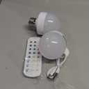 Rechargeable Battery Operated Light Bulb with Remote Control 2 Packs, 350LM Dimmable Detachable LED Bulb with 15 Colors Selectable & 3 Timer, Wireless Puck Light Bulb for Wall Sconce, Non-Hardwired