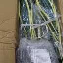 KOL 3FT 2-Pack Artificial Snake Plant, Fake Sansevieria Indoor Outdoor, 28 Thick PE Leaves Lifelike Faux Silk Plants, Home Living Room Decor 35in Mother in Law Tongue, Greenery for Office Decor, Green (2 PCS)