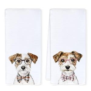 Coquette Black and White Cat Kitchen Towels, Tuxedo Cat Gifts Dish Tea Towels for Kitchen Decor, Cats Lover Mom Lady Gifts Decorative Hand Towels for Bathroom, 16x24 Inch Set of 2