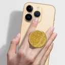 GVIEWIN Marble Glitter Phone Grip with Foldable Kickstand, Soft Plastic Cell Phone Grip Stand Holder for iPhone 16 Pro Max/Plus/15/14/13/12 & Galaxy S24/S23 Ultra and Other Phones(Glitter/Gold)