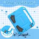 BMOUO Kids Case for iPad 9th/8th/7th Generation (iPad 10.2 Inch, 2021/2020/2019) with Built-in Screen Protector, Durable Shockproof Handle Stand iPad 9th 8th 7th Generation Case for Kids, Blue