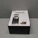 Aromaster Conical Burr Coffee Grinder with 25 Grind Settings,Adjustable 2-12 Cups Timer,Coffee Bean Grinder,3-Ear Portafilter Holder, Anti-static Design,Cleaning Brush Included,Premium Black