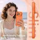 BENTOBEN Magnetic for iPhone 17 Pro Case 2025, Slim Silicone Cute Curly Wavy Edge [Compatible with Magsafe] Shockproof Drop Protective Bumper Women Girly Phone Cover for iPhone 17 Pro, Cosmic Orange