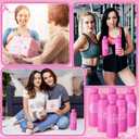 LemonRoad 12 Pcs Breast Cancer Awareness Water Bottles 17oz Stainless Steel Pink Ribbon Tumbler Cup Bulk Gifts for Women Survivors Events(Classic Style)