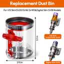 Dust Bin Replacement Parts for Dyson,For V12 SV18 SV20 Detect Slim,Digital Slim Vacuum Cleaner Canister Bin Accessories Part