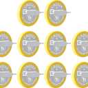 EEMB CR2025 3V Lithium Coin Battery 10-Pack with Solder Tabs for Game Boy Cartridge and Electronics Replacement