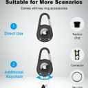 SCALLOP for AirTag (1st & 2nd Gen) Keychain with Carabiner,Thick Hard PC Air Tag Holder,IPX8 Waterproof,Secure Lock