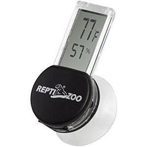 REPTI ZOO Reptile Terrarium Thermometer Hygrometer Digital LCD Display Pet Rearing Box Reptiles Tank Thermometer Hygrometer with Suction Cup