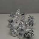 Silver Balloon Weights, Heavy Balloon Weight Pack of 12 Metallic Foil Weights for Balloons, Birthday Party & Wedding Table Centerpiece Ballon Weight 4.8 DIY Ballon Weights for Helium Balloons