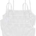 Hanes Women's String Bralette Pack, 3-Pack, Cotton Sports Bralette Bras for Women, Solid or Assorted Wireless Bras (White/White/White, S)