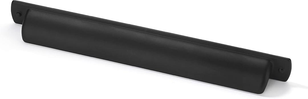 khtumeware 10 Pack 5" Drawer Pulls Matte Black Drawer Cup Pulls Kitchen Cabinet Hardware for Cabinets Cupboard Handles Drawer Pulls