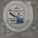 Cable Management Sleeves 1.5in - 2 Pack 4.1ft Split Braided Cable Sleeve White, Wire Organizers for Cords, Hard PE Cord Protectors from Pets, Flexible Cord Wrap Wire Sleeve for Computer Cord Organizer