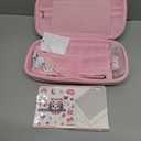 innoAura Switch Case 19-in-1 Bundle for NS Switch (2017), with Carrying Case, Game Organizer, Screen Protector, Stand and Thumb Grips, Pink