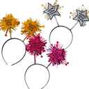 Partay Shenanigans New Year's Eve Headbands - 12 Pack Silver Gold Pink Happy New Year Party Headbands for NYE Countdown Party