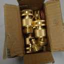 Garden Hose Quick Connectors, Solid Brass 3/4 inch GHT Thread Easy Connect Fittings No-Leak Water Hose Male Female Value Pack (5)