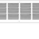 32x8 Return Air Vent Cover Grille for Wall or Ceiling Duct Opening - Flat Stamped Steel Grill by HVAC Premium - White - Overall Size: 33.75" x 9.75"