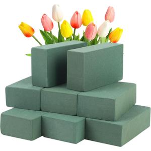 CCINEE 8 Pcs Floral Foam Bricks,Mini Florist Flower Foam Green Blocks Supplies for Fresh and Artificial Flower Arrangements Crafts DIY