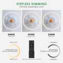 White Ceiling Fans with Lights and Remote - Low Profile Flush Mount Ceiling Fans - 13 Modern Bladeless Enclosed Ceiling Fans with Led Light and Stepless Dimming, White Small Ceiling Fan for Bedroom