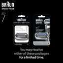 Braun Series 7 Electric Shaver Replacement Head, Easily Attach Your Shaver Head for a Shave as efficient as Day one, Compatible with New Generation Series 7 Shavers, 74S, Silver