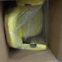 New One Piece Universal Tractor Seat and Compact High Back Mower Seat with Adjustable Armrest, Yellow Vinyl