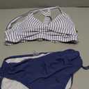 Blooming Jelly Womens High Waisted Bikini Sets Drawstring Tummy Control Swimsuits Crisscross Tie Back Bathing Suit M