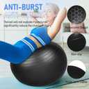 Leyndo 4 Pcs 26 Inch Yoga Exercise Ball Pilates Pregnancy Birthing Fitness Ball with Quick Pump Anti Burst for Improved Posture, Balance, Yoga, Pilates, Training