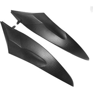 Pair Black ABS Tank Side Fairing Panel Gas Tank Cover Trim Cowl For YAMAHA YZF-R6 2006 2007